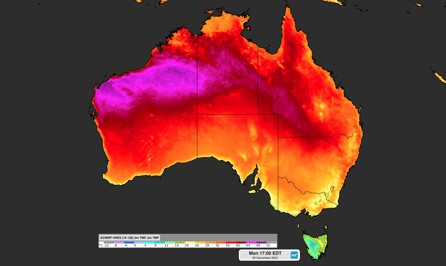 Australia posts Southern Hemisphere's highest temperature of 2021